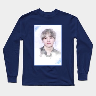 Bts Tae watercolor - BTS Army kpop gift BT21 Long Sleeve T-Shirt